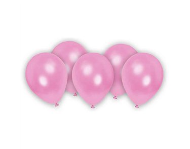 8PK METALLIC PASTEL PINK BALLOONS