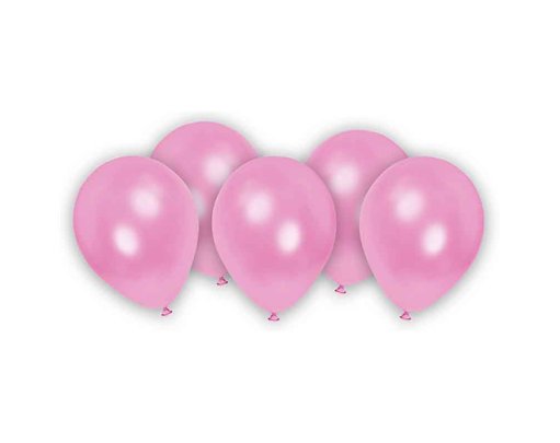 8PK METALLIC PASTEL PINK BALLOONS