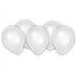 8PK METALLIC PASTEL WHITE BALLOONS