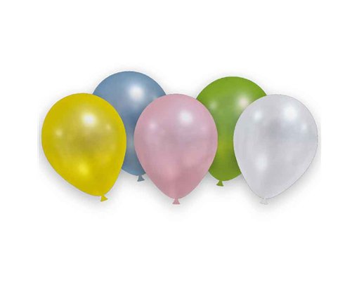 8PK ASST COLOURS METALLIC BALLOONS