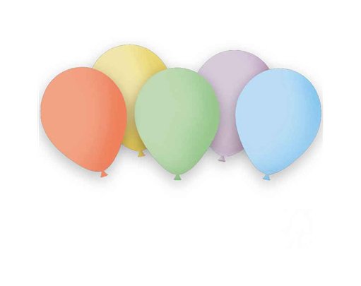 12PK ASST COLOURS PASTEL BALLOONS