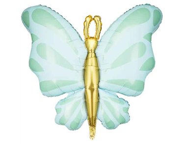 69x69cm MINT BUTTERFLY FOIL BALLOON