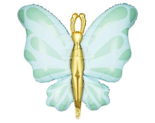69x69cm MINT BUTTERFLY FOIL BALLOON