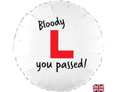 18in BLOODY L YOU PASSED FOIL BALLOON