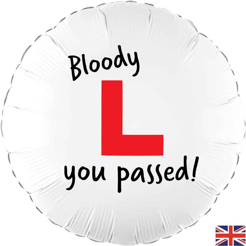 18in BLOODY L YOU PASSED FOIL BALLOON
