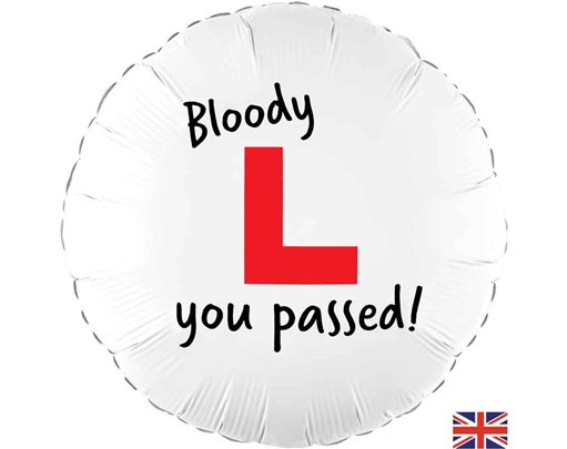18in BLOODY L YOU PASSED FOIL BALLOON