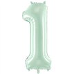28in PASTEL GREEN NUMBER 1 FOIL BALLOON