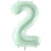 28in PASTEL GREEN NUMBER 2 FOIL BALLOON