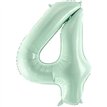 28in PASTEL GREEN NUMBER 4 FOIL BALLOON