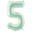 28in PASTEL GREEN NUMBER 5 FOIL BALLOON