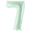 28in PASTEL GREEN NUMBER 7 FOIL BALLOON