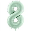 28in PASTEL GREEN NUMBER 8 FOIL BALLOON