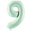 28in PASTEL GREEN NUMBER 9 FOIL BALLOON