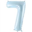 28in PASTEL LIGHT BLUE NUMBER 7 FOIL BALLOON