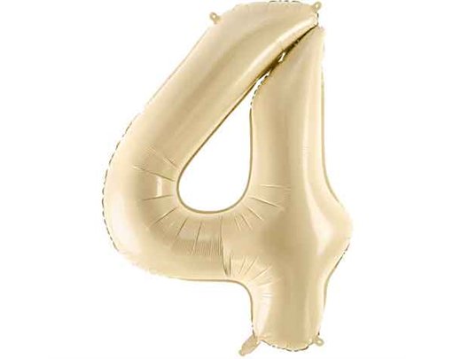 28in PASTEL BEIGE NUMBER 4 FOIL BALLOON