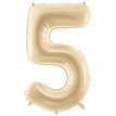 28in PASTEL BEIGE NUMBER 5 FOIL BALLOON