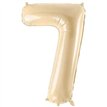 28in PASTEL BEIGE NUMBER 7 FOIL BALLOON