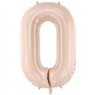 28in DARK BEIGE NUMBER 0 FOIL BALLOON