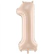 28in DARK BEIGE NUMBER 1  FOIL BALLOON