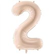28in DARK BEIGE NUMBER 2 FOIL BALLOON