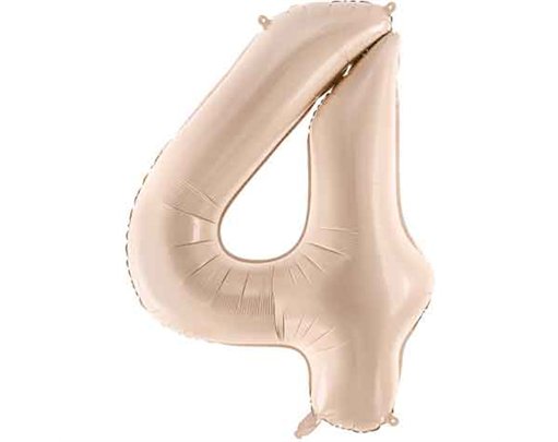28in DARK BEIGE NUMBER 4 FOIL BALLOON