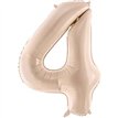 28in DARK BEIGE NUMBER 4 FOIL BALLOON