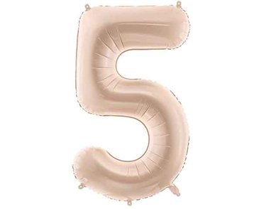 28in DARK BEIGE NUMBER 5 FOIL BALLOON
