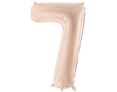 28in DARK BEIGE NUMBER 7 FOIL BALLOON