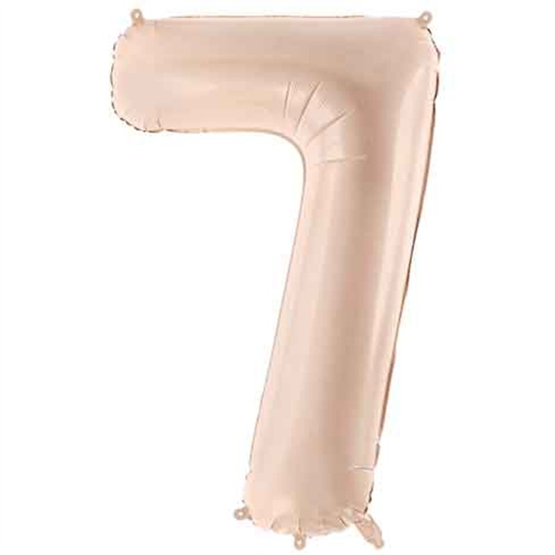 28in DARK BEIGE NUMBER 7 FOIL BALLOON