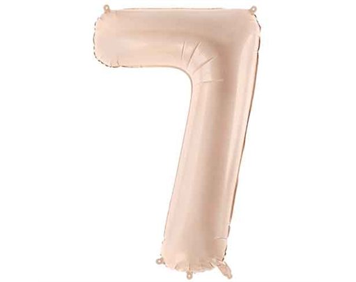 28in DARK BEIGE NUMBER 7 FOIL BALLOON
