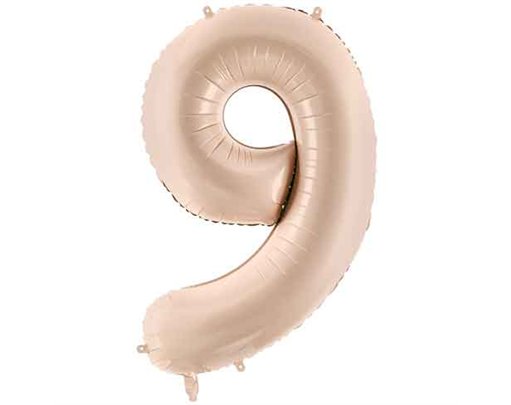 28in DARK BEIGE NUMBER 9 FOIL BALLOON