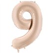 28in DARK BEIGE NUMBER 9 FOIL BALLOON