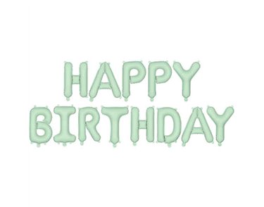 PASTEL GREEN HAPPY BIRTHDAY AIR FILL LETTER KIT