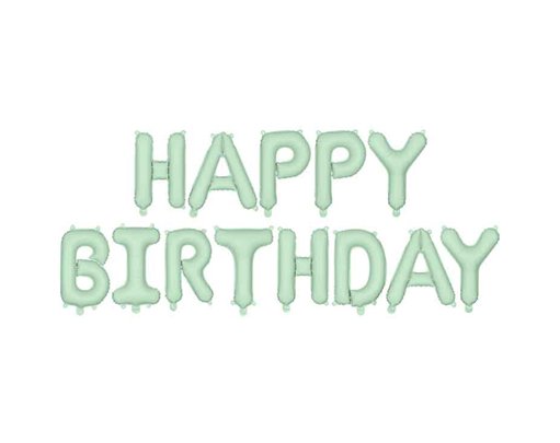 PASTEL GREEN HAPPY BIRTHDAY AIR FILL LETTER KIT