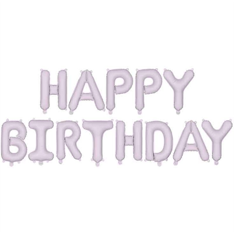 PASTEL PURPLE HAPPY BIRTHDAY AIR FILL LETTER KIT