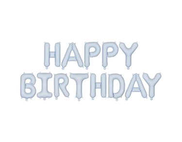 PASTEL LIGHT BLUE HAPPY BIRTHDAY AIR FILL LETTER KIT