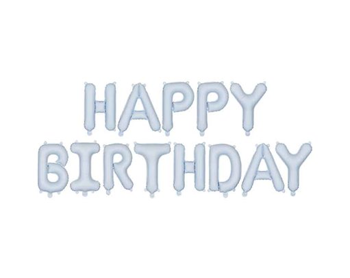 PASTEL LIGHT BLUE HAPPY BIRTHDAY AIR FILL LETTER KIT