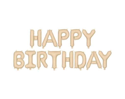 PASTEL BEIGE HAPPY BIRTHDAY AIR FILL LETTER KIT