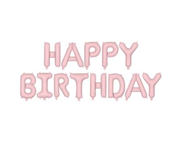PASTEL PINK HAPPY BIRTHDAY AIR FILL LETTER KIT