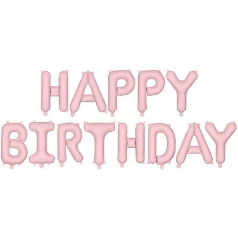 PASTEL PINK HAPPY BIRTHDAY AIR FILL LETTER KIT