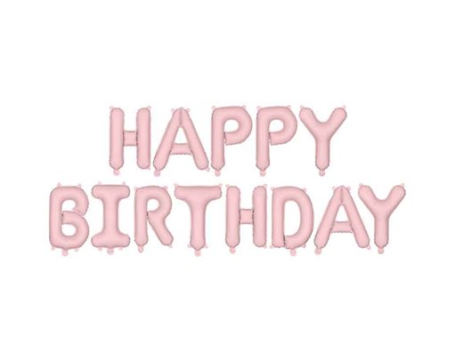 PASTEL PINK HAPPY BIRTHDAY AIR FILL LETTER KIT