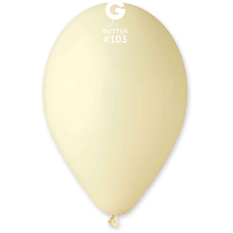 50PK 12in BUTTER STANDARD GEMAR LATEX