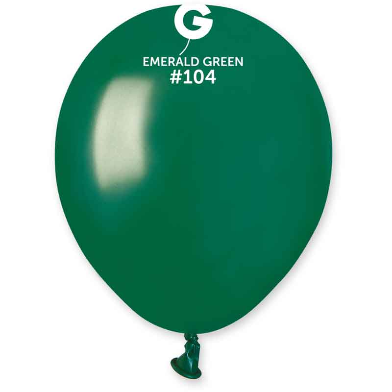 50PK 5in EMERALD GREEN STANDARD GEMAR LATEX
