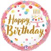 9in SATIN BIRTHDAY PINK PARTY FOIL BALLOON 10S