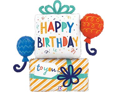 45in BIRTHDAY GIFT BALLOONS FOIL BALLOON
