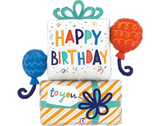 45in BIRTHDAY GIFT BALLOONS FOIL BALLOON