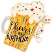35in BIRTHDAY FUN CONFETTI BEER FOIL BALLOON