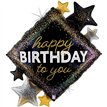 47in METALLIC BIRTHDAY DIAMOND STARS FOIL BALLOON