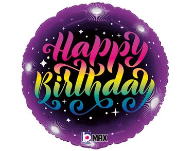 18in NEON BIRTHDAY FOIL BALLOON