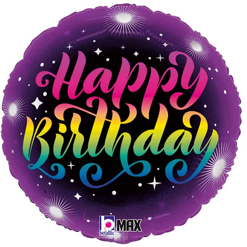 18in NEON BIRTHDAY FOIL BALLOON